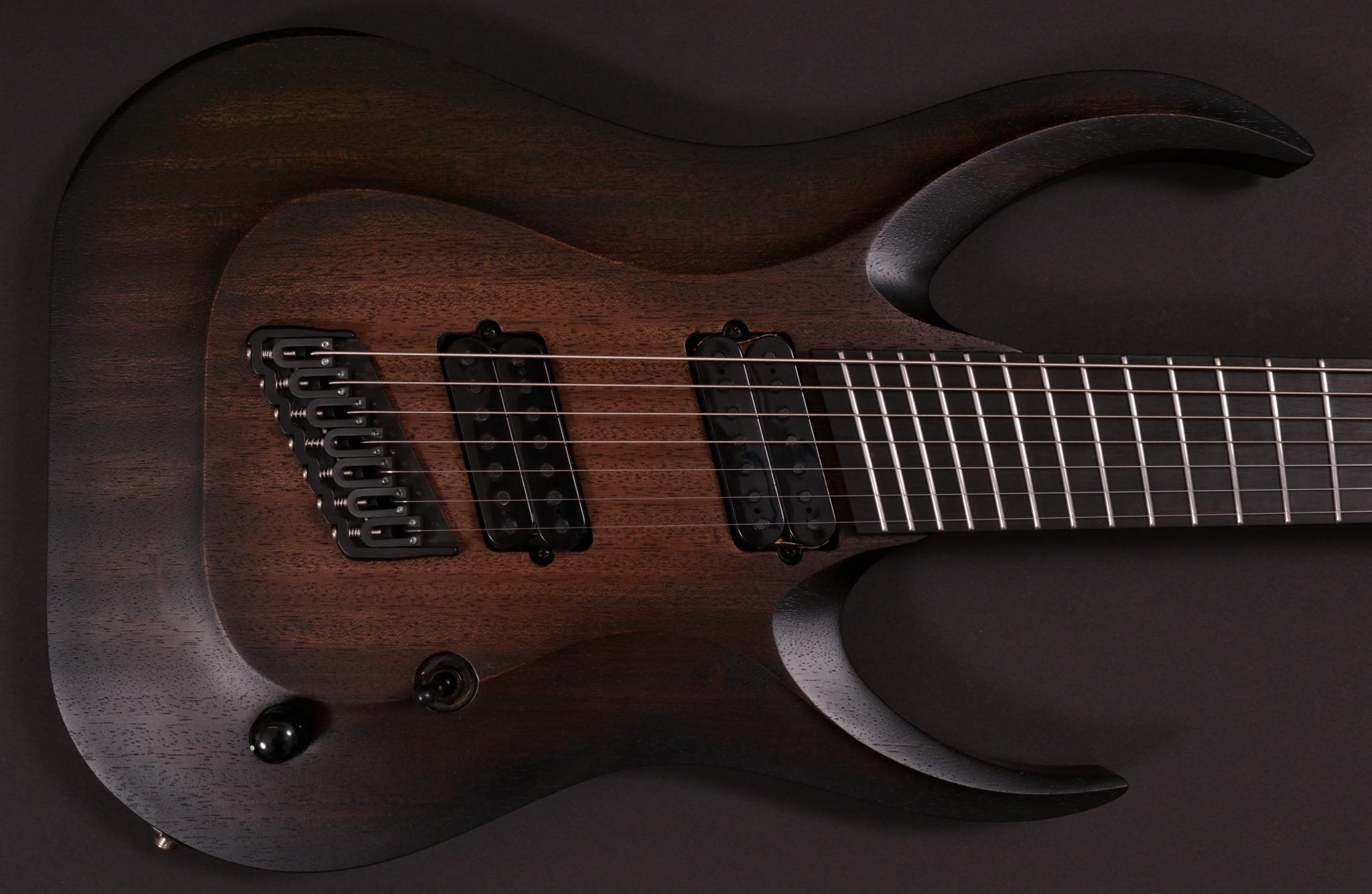 Kayzer　Black　Wicked　–　727　Guitars　Coal　Burst　Body　Over　Mahogany　Baritone:　HAPAS　Guitars